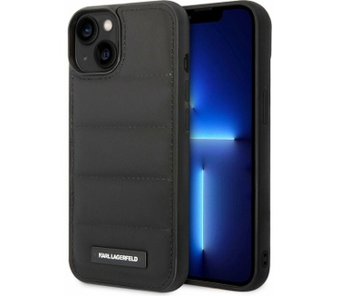Karl Lagerfeld Quilted Puffy Back Case - iPhone 14 (6.1") - Zwart Zwart