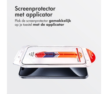 Accezz glas screenprotector met anti-dust applicator