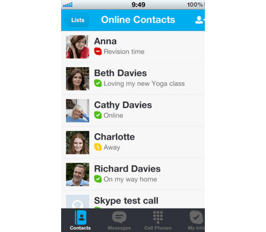 Skype for iOS screenshot