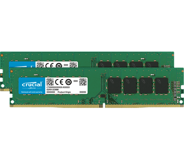 Crucial 16gb Kit 8gbx2 Ddr4 2666mts Pc - 21300 288pin Dimm Srx8 Unbuff Cl19 CT2K8G4DFS8266