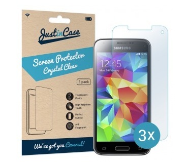 Just in Case Screen Protector Samsung Galaxy S5 mini - 3 stuks - Crystal Clear