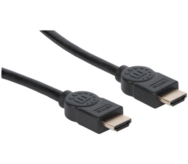Manhattan HDMI Cable with Ethernet, 4K, Male to Male, 9m, Premium, 4K@60Hz UHD, HEC, ARC, 3D, 18 Gbps, Shielded, Black