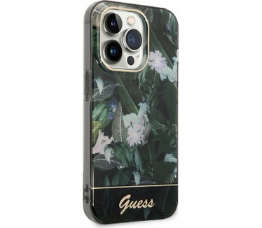 Guess Jungle Back Case - Apple iPhone 14 Pro (6.1") - Groen Groen