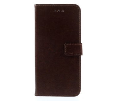 Kees Lederlook Portemonnee Hoesje Apple iPhone 6 - Bruin