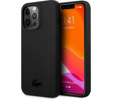 Lacoste Silicone Back Case - Apple iPhone 13 Pro (6.1") - Zwart Zwart