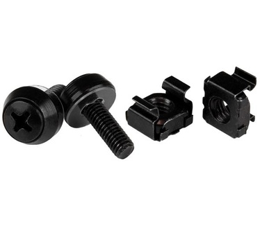 Startech.com M5 x 12mm schroeven en kooimoeren 100 stuks pak zwart