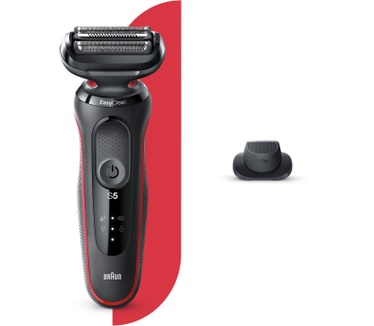Braun Series 5 50-R1200s Elektrisch Scheerapparaat Met Precisietrimmer, Rood