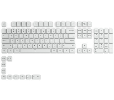 Glorious PC Gaming Race GPBT Keycaps - 115 PBT Tastenkappen ISO UK-Layout Arctic White