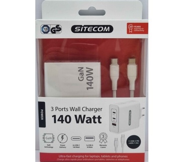 Sitecom 3 ports wall charger 140 Watt