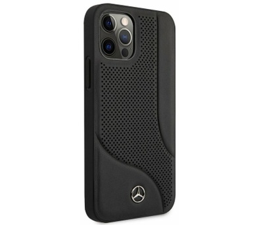 Mercedes-Benz Perforated Hard Case - Apple iPhone 12 Pro Max (6.7'') - Zwart Zwart