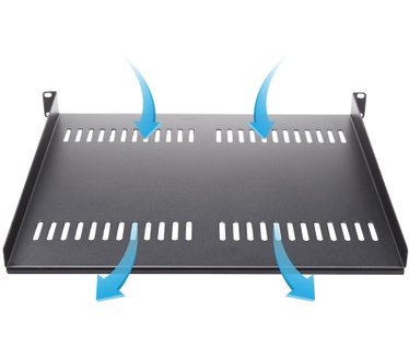 Startech.com Ventilerend 1U schap voor server rack 16" / 40,6 cm diep