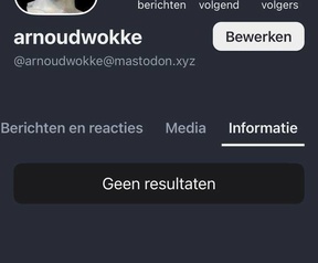 Mastodon voor iOS, november 2022
