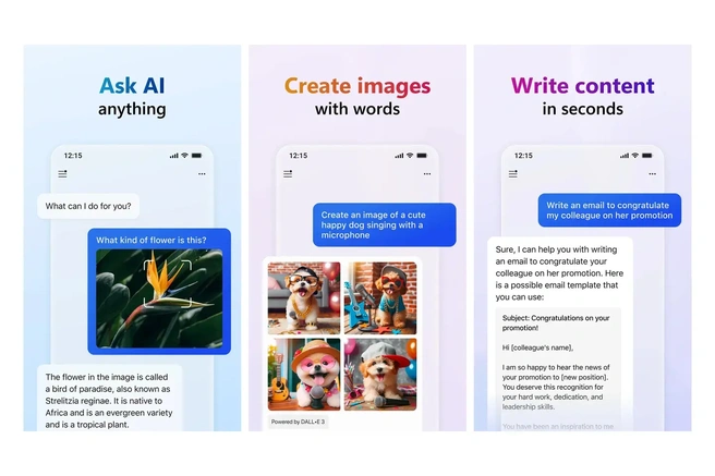 Microsoft Copilot-app voor Android