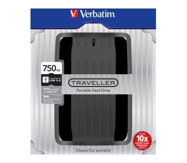 Verbatim Traveller USB 3.0 750GB Zwart