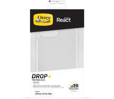 Otterbox OtterBox React-hoesje voor iPhone 14 Pro Max, schokbestendig, valbestendig, ultradun, beschermende, getest volgens militaire standaard, Antimicrobieel, Stardust