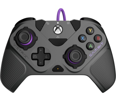 Turtle Beach Victrix Gambit Prime bedrade gamecontroller voor XBOX & PC - Grijs, XBOX Series X|S, XBOX One, 12 verwisselbare delen, 4 toewijsbare knoppen, 5-traps ‘clutch’-hairtriggers, audiocontrole