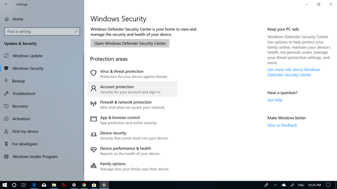 Windows 10 Spring Creators Update Security