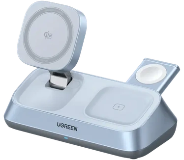 Ugreen MagFlow 3-in-1 Magnetische Draadloze Oplader (Qi2 25W, MagSafe-compatibel)