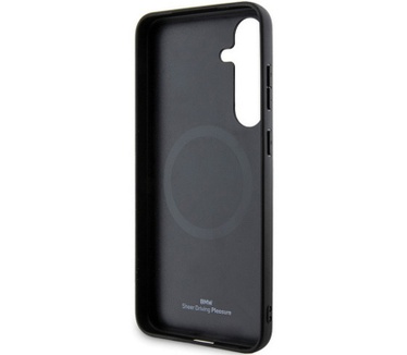BMW Textured Leather Back Case - Samsung Galaxy S24 - Zwart Zwart