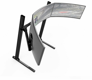 Sim-Lab Triple monitor mount (19" - 42"), VESA 100/200, Zwart