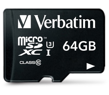 Verbatim 64GB Pro U3 microSDXC