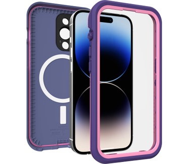 Otterbox OtterBox Fre-hoes voor iPhone 14 Pro Max voor MagSafe, waterdicht (IP68), schokbestendig, vuilbestendig, gestroomlijnd en dun met ingebouwde schermbeschermer, 5x getest volgens militaire standaard, Violet