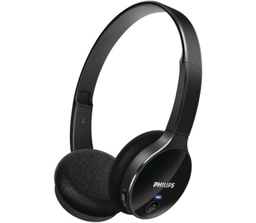Philips SHB4000 On-ear Black Bluetooth stereo headset. Aansluitbereik: 15 m, Bluetooth versie: 3.0+EDR, Bluetooth-profielen: A2DP AVRCP HFP HSP. Impedantie: 24 ohm, Diameter van de luidspreker: 32 mm, Soort magneet: Neodymium. Gesprekstijd: 9 uur, Stand-b