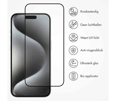 Accezz Triple Strong Full Cover Glass Screenprotector met bio applicator