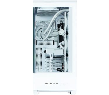 Zalman P50 DS White ATX Tempered Glass Panoramic View, Reverse layout mainboard support, display, 3 x 120 mm ZM-AF120R ARGB (side) + 1 x 120 mm ZM-AF120 ARGB (rear)Fan included, 2 x 3.5, 2 x 2.5, 480(D) x 240(W) x 512(H)mm