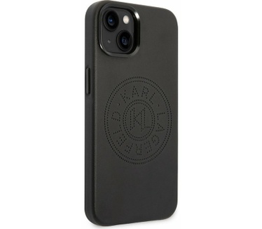 Karl Lagerfeld Perforated Logo Back Case - iPhone 14 - Zwart Zwart