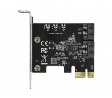 Delock 2 port SATA PCI Express Card - Low Profile Form Factor