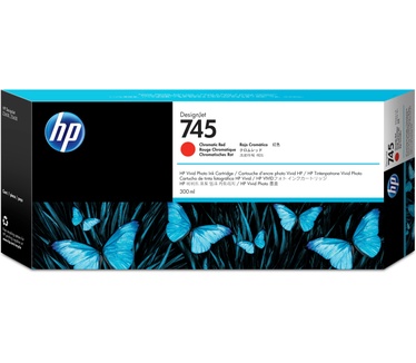 HP 745 chromatisch rode DesignJet inktcartridge, 300 ml
