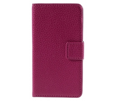 Kees Lederlook Portemonnee Hoesje Wiko Sunset 2 - Roze