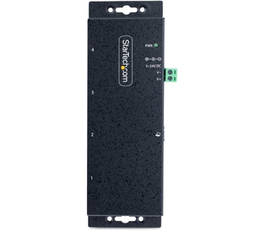 Startech.com 4-Port Industrial USB 3.0 Hub, 5Gbps, Rugged USB Hub met ESD en Overspanningsbeveiliging, DIN/Wand/Bureau Monteerbare USB-A Hub, USB Expander met Vergrendelbare Poorten, Heavy Duty