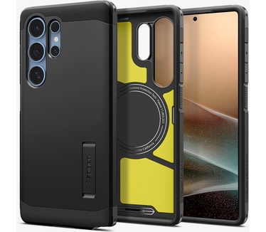Spigen Galaxy S25 Ultra Case Tough Armor AI (MagFit) Zwart