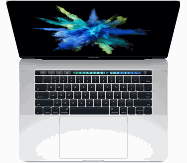 Apple MacBook Pro 2017 15,4", i7 3,1GHz, 256GB ssd Zilver (Qwerty)