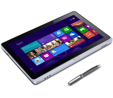 Acer Iconia W701P 60GB + keyboard cover (Qwertz) Zilver
