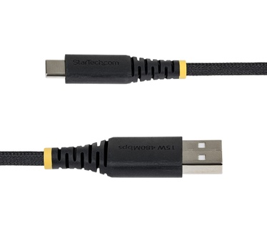 Startech.com 2m USB-A naar USB-C Snellaadkabel, 15W 3A, Dual-Layer Gevlochten Nylon / TPE Mantel, Duurzame USB-A naar USB-C Oplaadkabel, USB-A naar USB-C Kabel