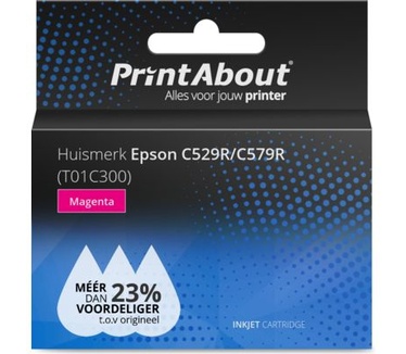 PrintAbout Huismerk Epson C529R/C579R (T01C300) Inktcartridge Magenta Hoge capaciteit