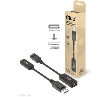 Club 3D DisplayPort1.4 to HDMI 4K120Hz/8K60Hz HDR Active adapter M/F