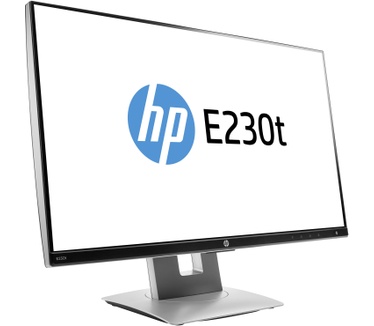 HP EliteDisplay E230t Zilver, Zwart