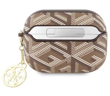Guess Charm G-Cube Case voor Apple Airpods Pro - Bruin