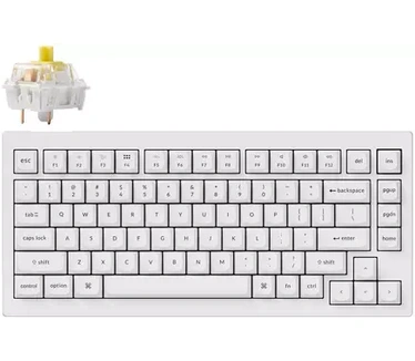 Keychron V1 Swappable RGB Backlight Banana Switch - White - Knob Version