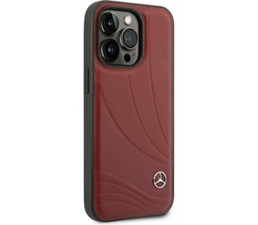 Mercedes-Benz Wave Leather Case - iPhone 14 Pro (6.1") - Rood Rood