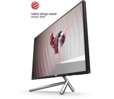 AOC U32U1 Zilver, Zwart