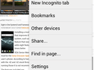 Chrome op een Galaxy Nexus met Android 4.0.2