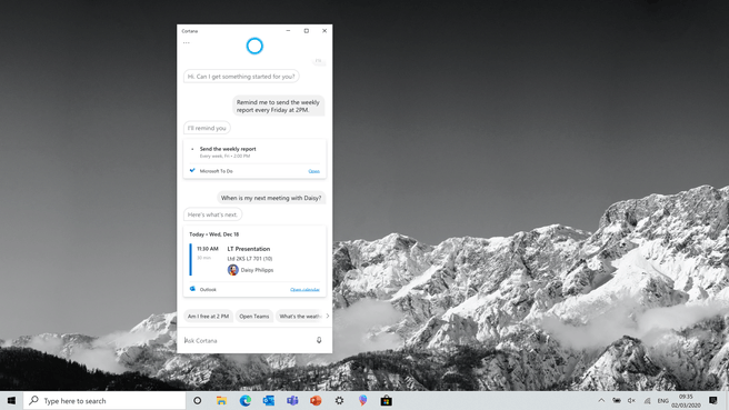 Applicazione Cortana per Windows 11