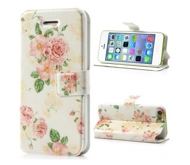 qMust Wallet Case met stand Apple iPhone 5C (rose pink)