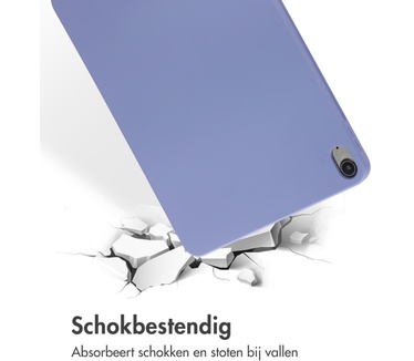 Accezz Liquid Silicone Backcover met penhouder iPad Air (2020 - 2022) - Lila
