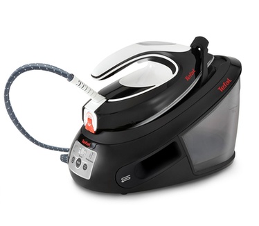 Tefal stoomgenerator SV8055, Express Anti-Calc. Vermogen van strijkijzer: 2800 W, Maximale stoomdruk: 6,5 bar, Capaciteit watertank: 1,8 l. Snoerlengte: 1,6 m. Breedte: 352 mm, Diepte: 249 mm, Hoogte: 211 mm. Breedte pallet: 120 cm, Lengte pallet: 117,9 c
